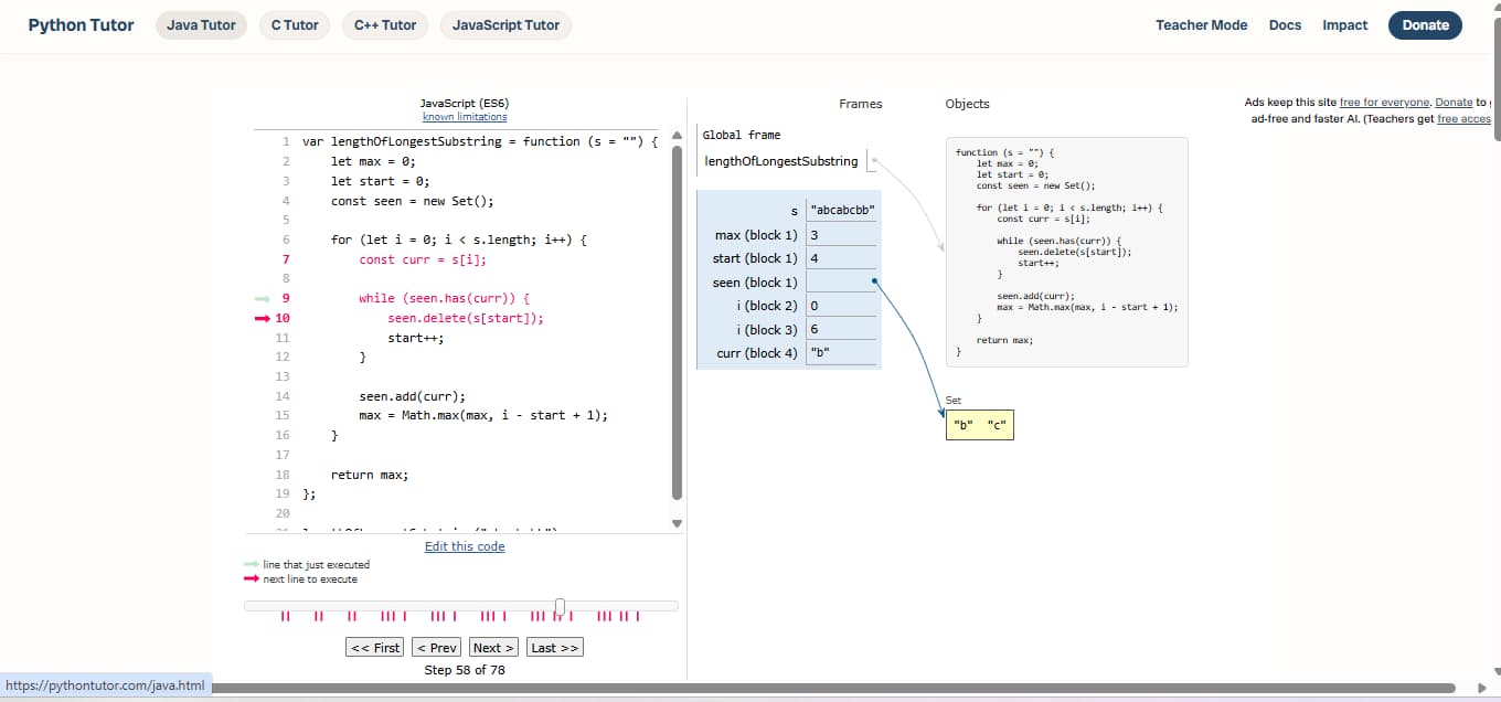 Awesome free website for visualizing code! PythonTutor.com